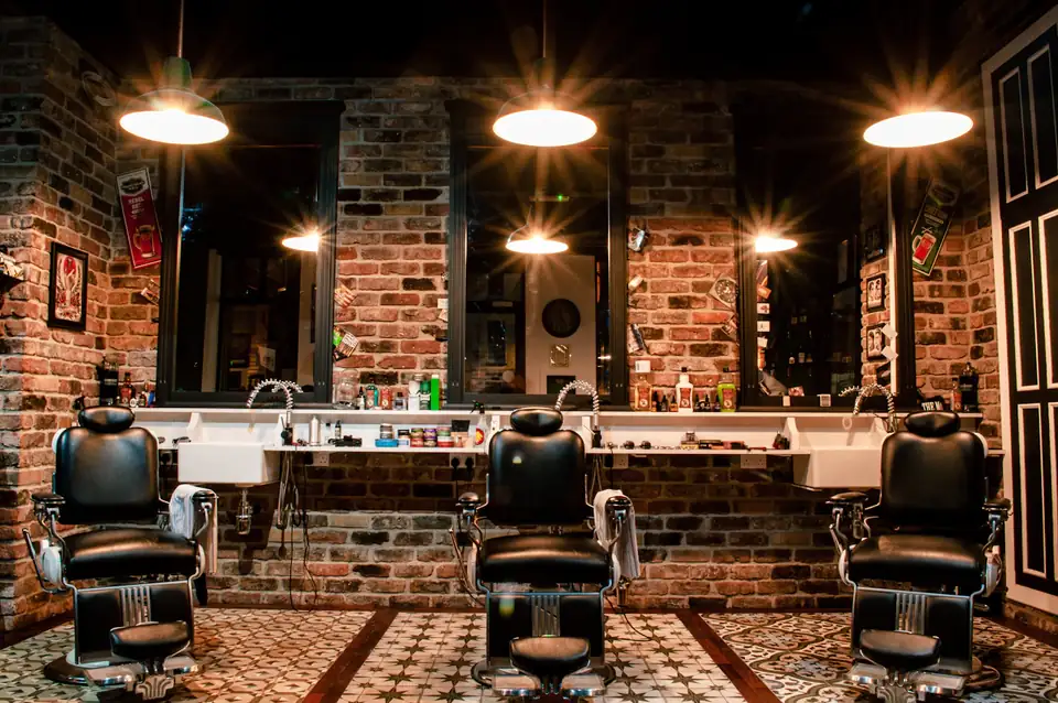 Interior premium de barbearia